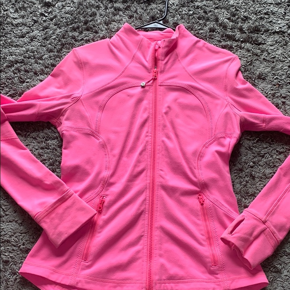 Lululemon define jacket neon pink